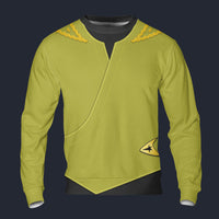 Modetrail Captain Kirk Green Wrap Season One Long Sleeves Costume, S-5XL US Size, Gift For Him