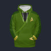 Modetrail Captain Pike Green Fleece Hoodie Costume, Star Trek Costume S-5XL US Size, Gift For Him