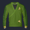 Modetrail Captain Pike Green Long Sleeves Costume, Star Trek Costume S-5XL US Size, Gift For Him