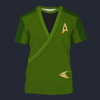 Modetrail Captain Pike Green Tracksuit Costume Hoodie Sweatshirt T-Shirt Sweatpants, Star Trek Costume S-5XL US Size