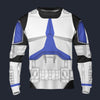 Modetrail Star Wars Clone 501 Damage Armor Tracksuit Costume Hoodie Sweatshirt T-Shirt Sweatpants, S-5XL US Size
