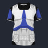 Modetrail Star Wars Clone 501 Damage Armor T-shirt Costume, S-5XL US Size, Gift For Him