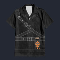Modetrail Dark Link Zelda Attire Hylian Shield Hawaiian Shirt Costume, The Legend of Zelda Costume S-5XL US Size, Unisex Button Down Shirt