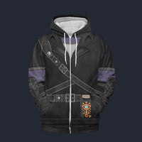 Modetrail Dark Link Zelda Attire Hylian Shield Zip Hoodie Costume, The Legend of Zelda Costume S-5XL US Size, Gift For Him