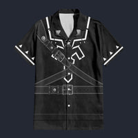Modetrail Dark Link Zelda Hylian Shield Hawaiian Shirt Costume, The Legend of Zelda Costume S-5XL US Size, Unisex Button Down Shirt