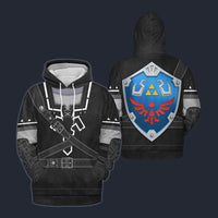 Modetrail Dark Link Zelda Hylian Shield Hoodie Costume, The Legend of Zelda Costume S-5XL US Size, Gift For Him