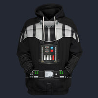 Modetrail Darth Vader Black Fleece Hoodie Costume, Star Wars Costume S-5XL US Size, Gift For Him