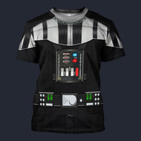 Modetrail Darth Vader Black Tracksuit Costume Hoodie Sweatshirt T-Shirt Sweatpants, Star Wars Costume S-5XL US Size