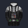 Darth Vader Fleece Hoodie Costume, S-5XL US Size, Gift For Him