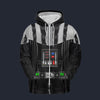 Darth Vader Fleece Zip Hoodie Costume, S-5XL US Size, Gift For Him