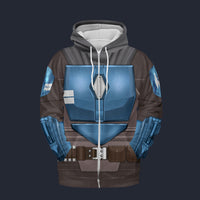 Modetrail Star Wars Death Watch Zip Hoodie Costume, S-5XL US Size, Gift For Him
