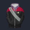 Modetrail Deep Space Nine Worf Red Tracksuit Costume Hoodie Sweatshirt T-Shirt Sweatpants, Star Trek Costume S-5XL US Size
