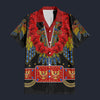 Modetrail Elvis Aloha Eagle Black and Red Hawaiian Flower Necklace Hawaiian Shirt Costume, Elvis Presley Costume S-5XL US Size, Unisex Button Down Shirt