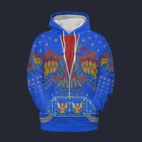 Elvis Aloha Eagle Blue Fleece Hoodie Costume, S-5XL US Size, Gift For Him