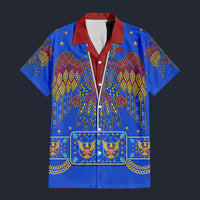 Elvis Aloha Eagle Blue Hawaiian Shirt Costume, S-5XL US Size, Unisex Button Down Shirt