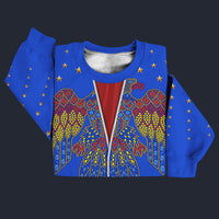 Elvis Aloha Eagle Blue Sweater Costume, S-5XL US Size, Gift For Him