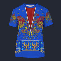 Elvis Aloha Eagle Blue Tracksuit Costume Hoodie Sweatshirt T-Shirt Sweatpants, S-5XL US Size