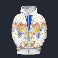 Aloha Eagle Fleece Zip Hoodie Costume, S-5XL US Size, Gift For Him
