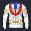 Modetrail Elvis Presley Aloha Eagle Hawaiian Flower Necklace Long Sleeves Costume, Elvis Presley Costume S-5XL US Size, Gift For Him