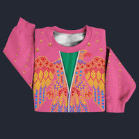 Elvis Aloha Eagle Pink Sweater Costume, S-5XL US Size, Gift For Him