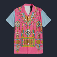 Modetrail Elvis Presley Alpine Pink And Light Blue Hawaiian Shirt Costume, S-5XL US Size, Unisex Button Down Shirt