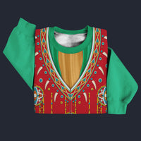 Modetrail Elvis Presley Alpine Red And Green Sweater Costume, S-5XL US Size, Gift For Him