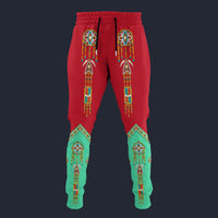 Modetrail Elvis Presley Alpine Red And Green Sweatpants Costume, S-5XL US Size, Gift For Him