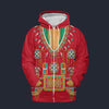 Modetrail Elvis Presley Alpine Red Zip Hoodie Costume, S-5XL US Size, Gift For Him
