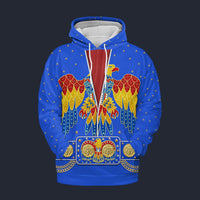 Elvis American Eagle Blue Hoodie Costume, S-5XL US Size, Gift For Him