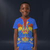 Modetrail Elvis Presley American Eagle Blue T-shirt Costume For Kid, S-5XL US Size
