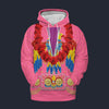 Modetrail Elvis Presley American Eagle Pink Hawaiian Flower Necklace Hoodie Costume, Elvis Presley Costume S-5XL US Size, Gift For Him
