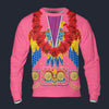 Modetrail Elvis Presley American Eagle Pink Hawaiian Flower Necklace Tracksuit Costume Hoodie Sweatshirt T-Shirt Sweatpants, Elvis Presley Costume S-5XL US Size