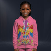 Modetrail Elvis Presley American Eagle Pink Zip Hoodie Costume For Kid, S-5XL US Size
