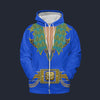 Modetrail Elvis Presley Arabian Blue Fleece Zip Hoodie Costume, S-5XL US Size, Gift For Him