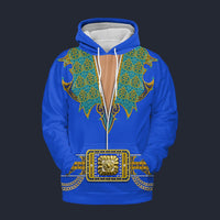 Modetrail Elvis Presley Arabian Blue Tracksuit Costume Hoodie Sweatshirt T-Shirt Sweatpants, S-5XL US Size