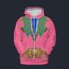 Modetrail Elvis Presley Arabian Pink Fleece Zip Hoodie Costume, S-5XL US Size, Gift For Him