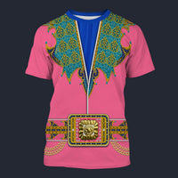 Modetrail Elvis Presley Arabian Pink Tracksuit Costume Hoodie Sweatshirt T-Shirt Sweatpants, S-5XL US Size
