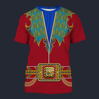 Modetrail Elvis Presley Arabian Red Tracksuit Costume Hoodie Sweatshirt T-Shirt Sweatpants, S-5XL US Size