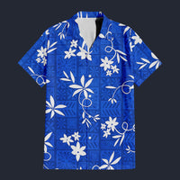 Elvis Blue Aloha Hawaiian Shirt Costume, S-5XL US Size, Unisex Button Down Shirt