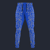 Elvis Blue Swirl Sweatpants Costume, S-5XL US Size, Gift For Him
