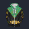 Modetrail Elvis Cisco Kid Green Fleece Zip Hoodie Costume, S-5XL US Size, Gift For Him