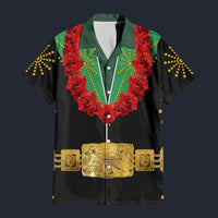 Modetrail Elvis Presley Cisco Kid Green Hawaiian Flower Necklace Hawaiian Shirt Costume, Elvis Presley Costume S-5XL US Size, Unisex Button Down Shirt