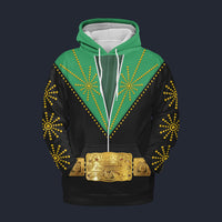 Modetrail Elvis Cisco Kid Green Tracksuit Costume Hoodie Sweatshirt T-Shirt Sweatpants, S-5XL US Size