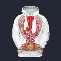 Elvis Dark Red Phoenix Zip Hoodie Costume, S-5XL US Size, Gift For Him