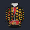 Elvis Eyelet Black Fleece Hoodie Costume, S-5XL US Size, Gift For Him
