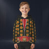 Modetrail Elvis Presley Eyelet Black Fleece Hoodie Costume For Kid, S-5XL US Size