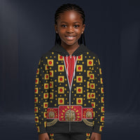 Modetrail Elvis Presley Eyelet Black Fleece Zip Hoodie Costume For Kid, S-5XL US Size