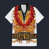 Modetrail Elvis Presley Flame Hawaiian Flower Necklace Hawaiian Shirt Costume, Elvis Presley Costume S-5XL US Size, Unisex Button Down Shirt