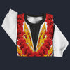 Modetrail Elvis Presley Flame Hawaiian Flower Necklace Sweater Costume, Elvis Presley Costume S-5XL US Size, Gift For Him