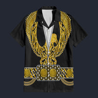 Modetrail Elvis Presley Gold Phoenix Hawaiian Shirt Costume, S-5XL US Size, Unisex Button Down Shirt
